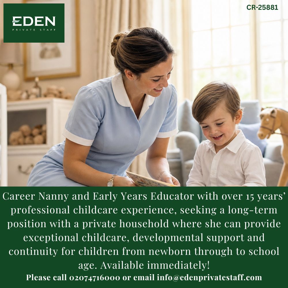 Eden Private Staff - Household, Family Office & Executive Staff Recruitment for a global clientele ad