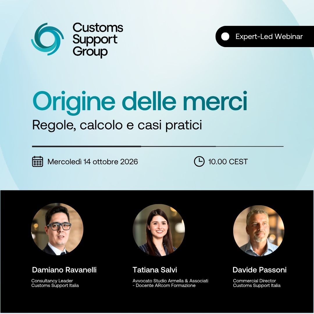 Customs Support Group ad