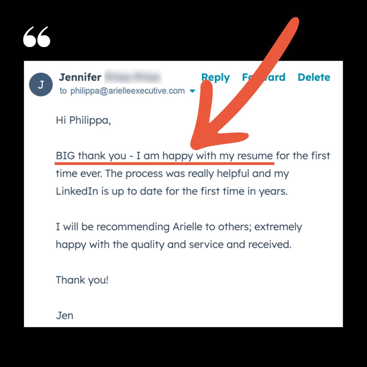 Arielle Executive ad