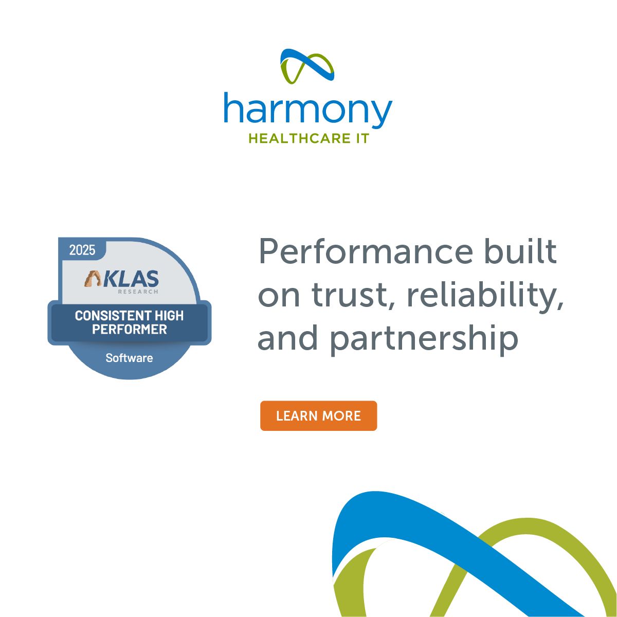 Harmony Healthcare IT ad