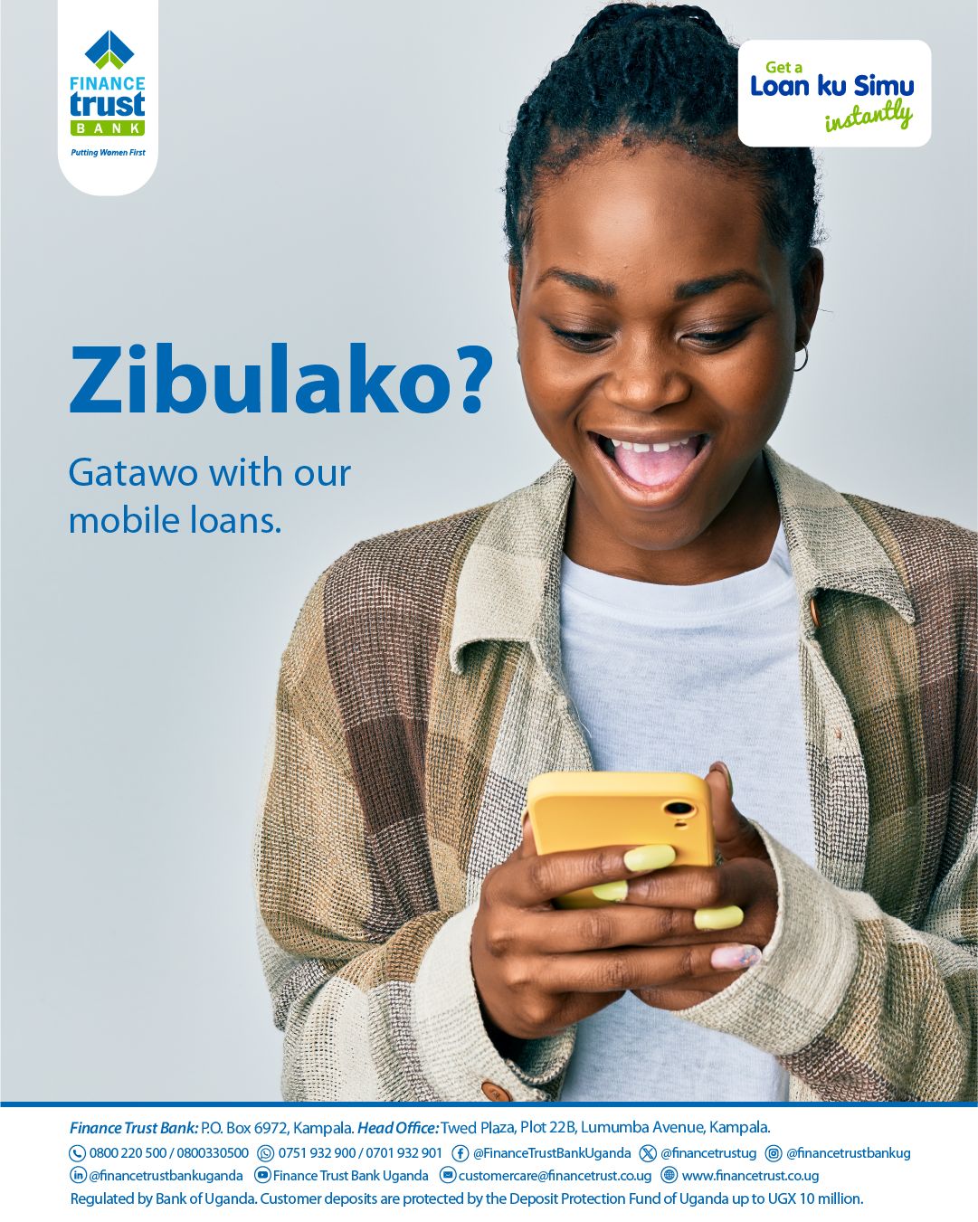 Finance Trust Bank Uganda ad