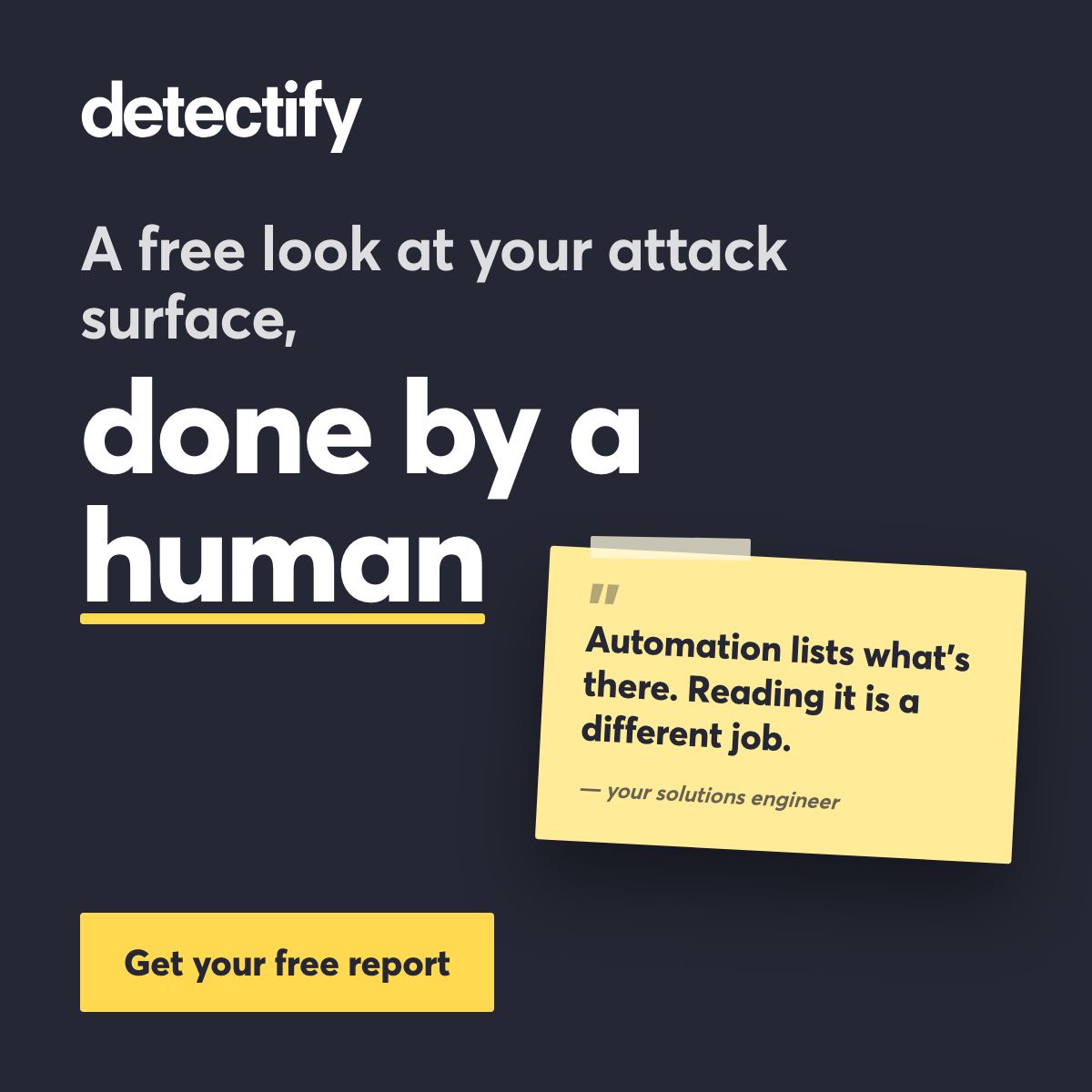 Detectify ad
