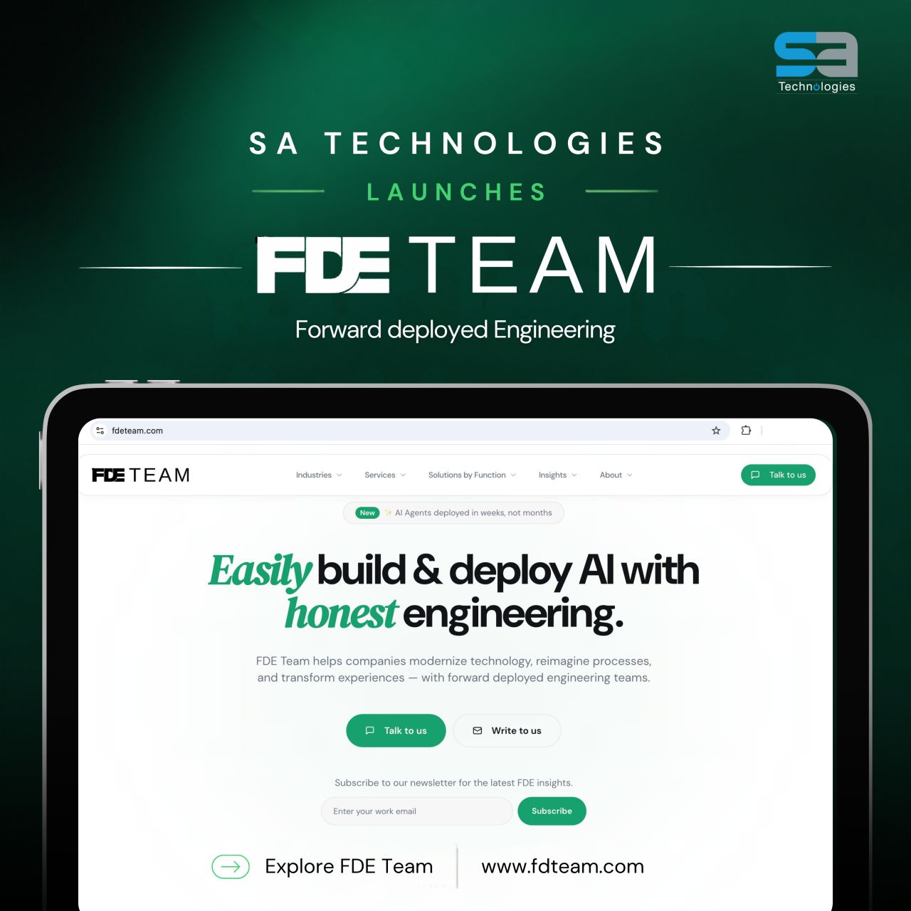 SA Technologies Inc. ad