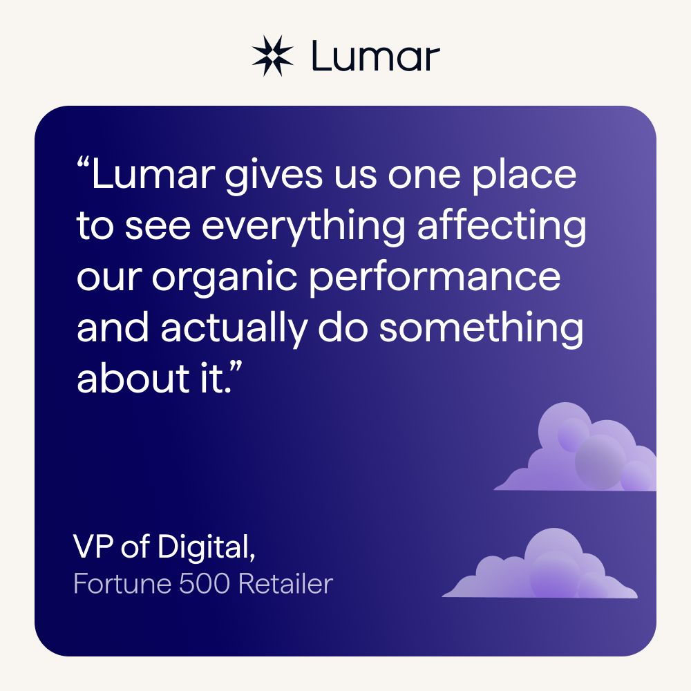 Lumar (formerly Deepcrawl) ad