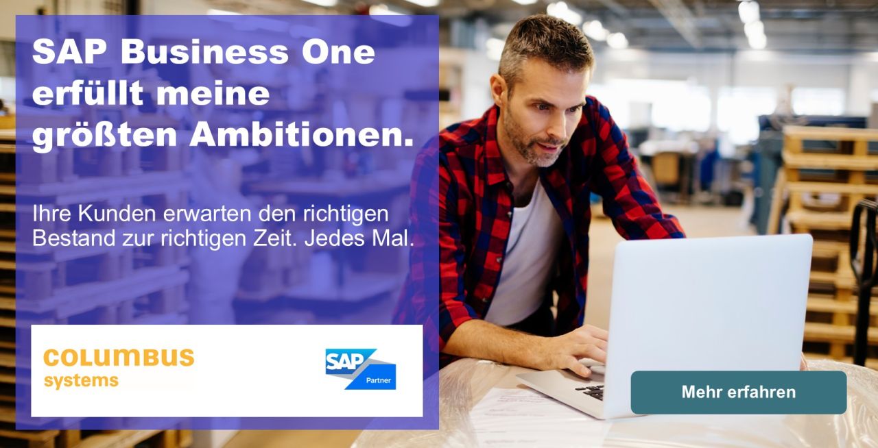 Columbus Systems - Partner of SAP Business One ad