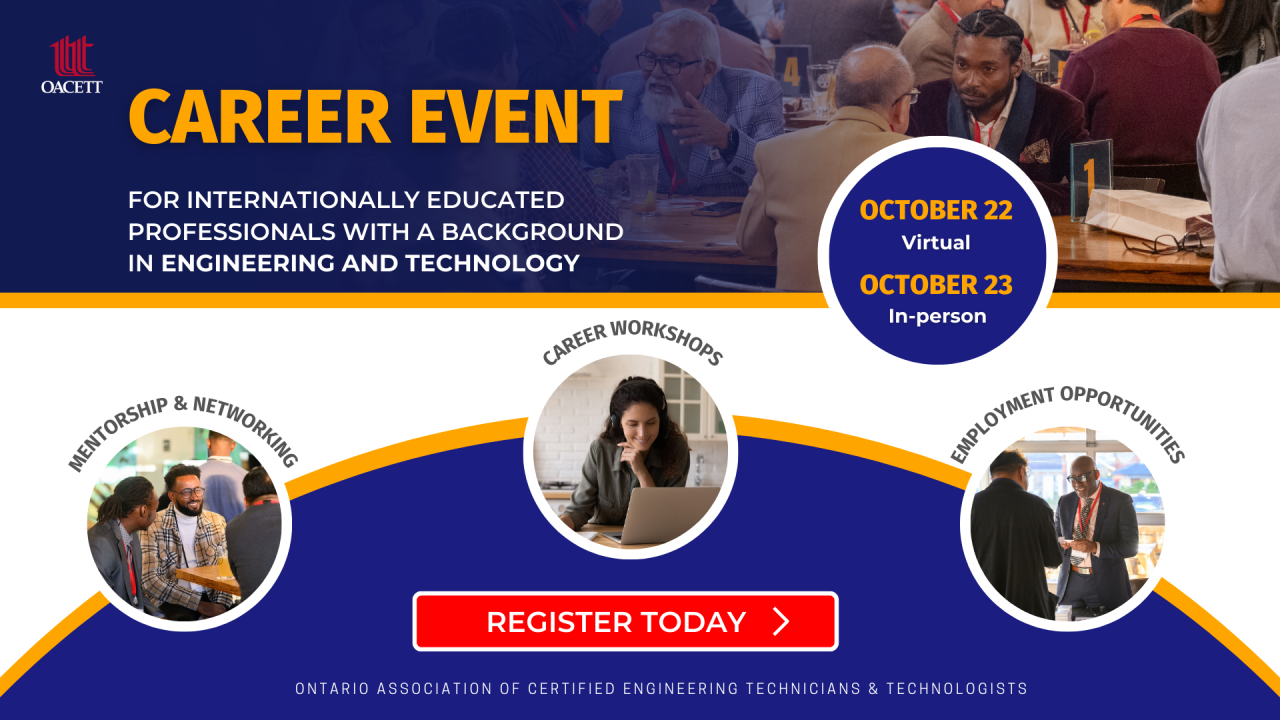Ontario Association of Certified Engineering Technicians and Technologists (OACETT) ad