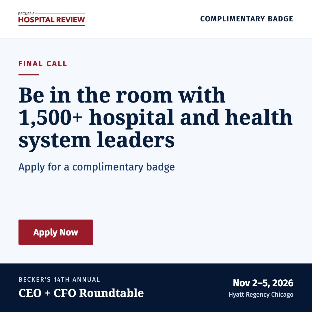 Becker's Healthcare ad