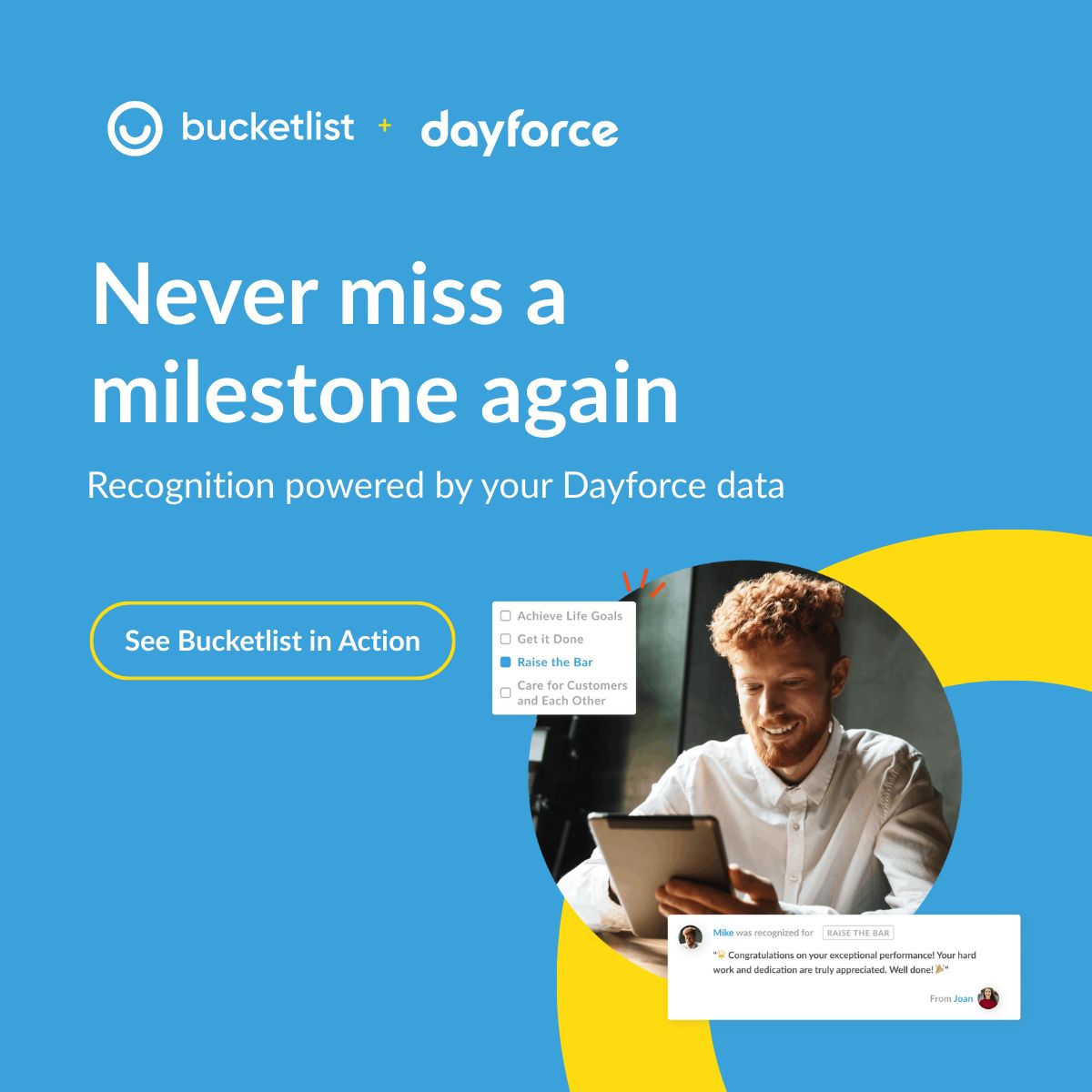 Bucketlist Rewards and Recognition ad