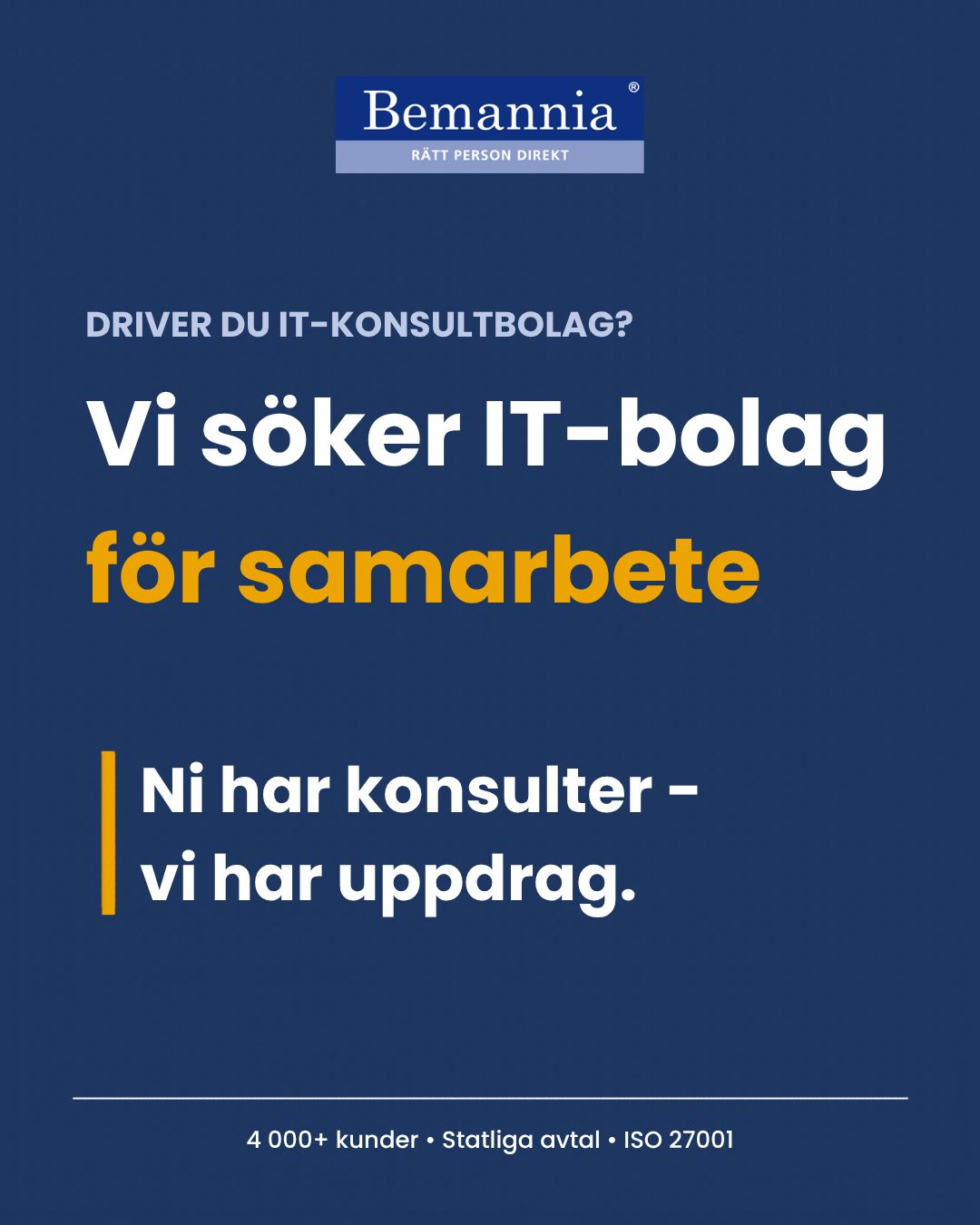 Bemannia AB (publ) ad