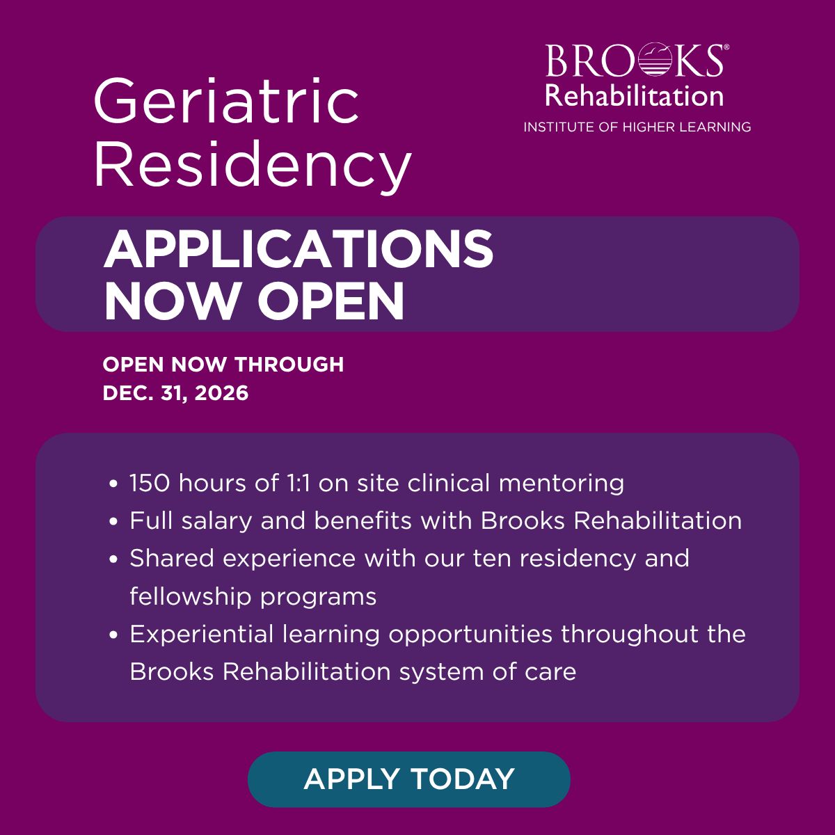 Brooks Rehabilitation ad