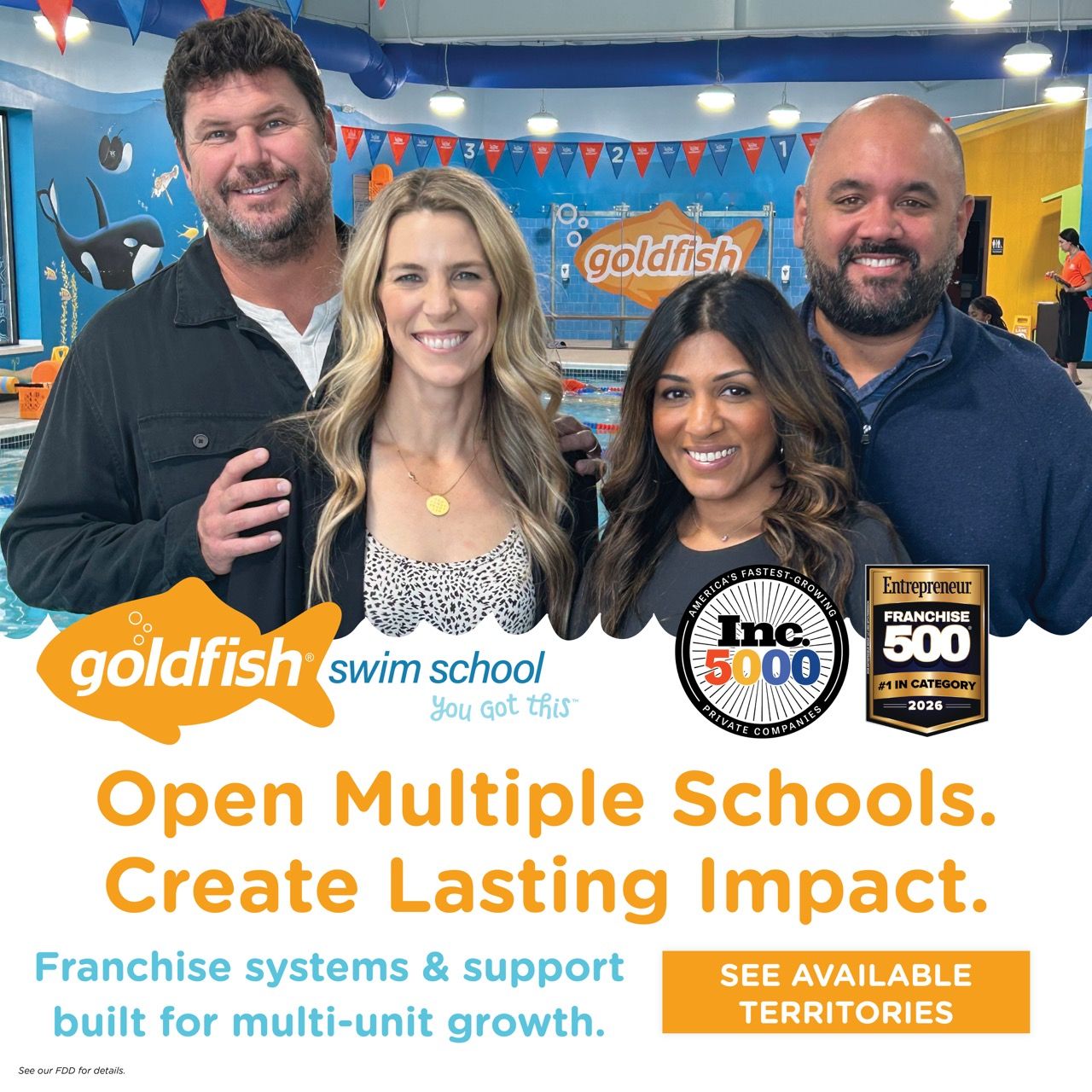 Goldfish Swim School Franchising, LLC ad