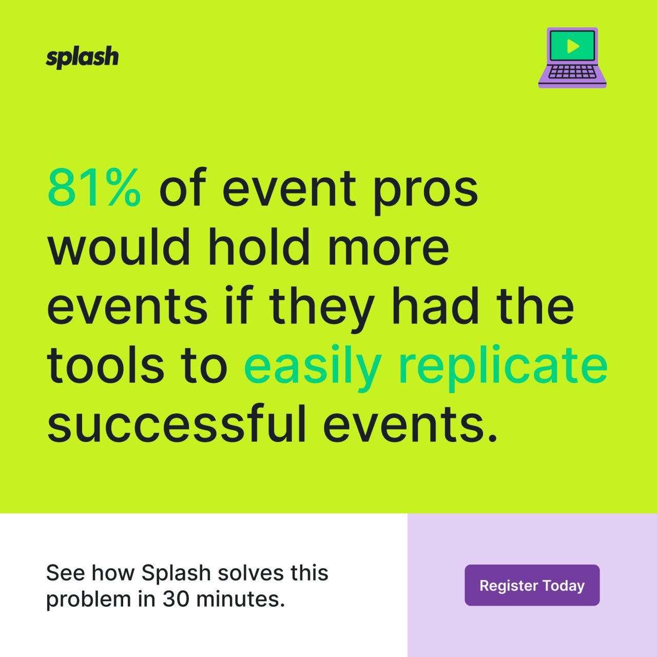 Splash (Now part of Cvent) ad