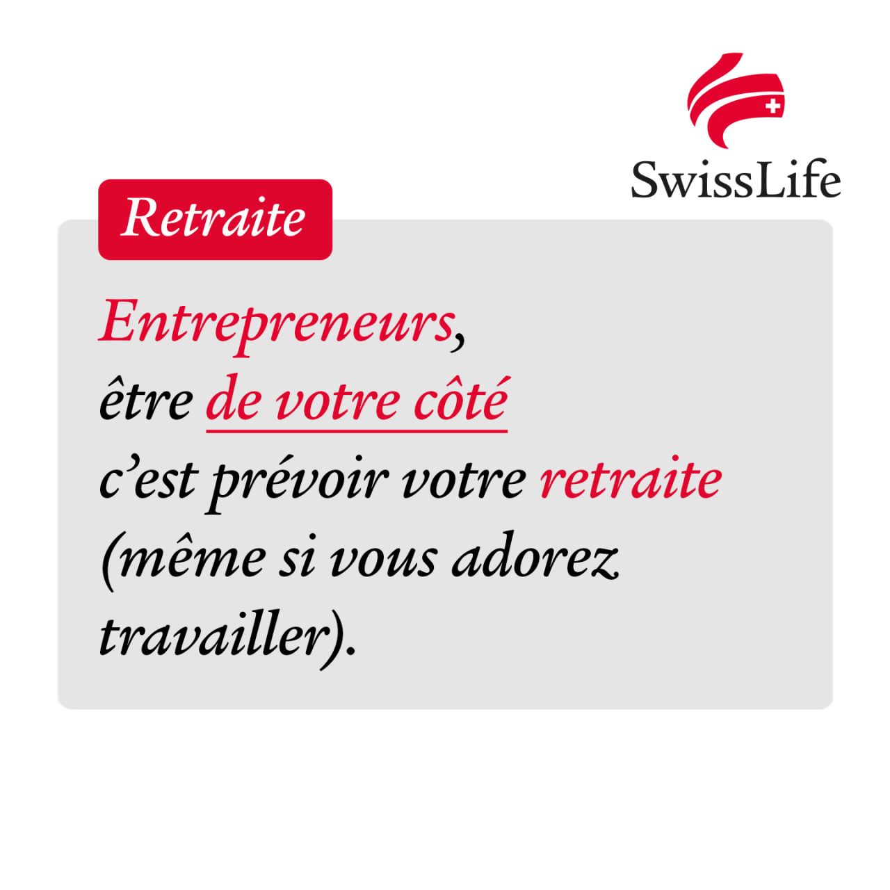 Swiss Life France ad