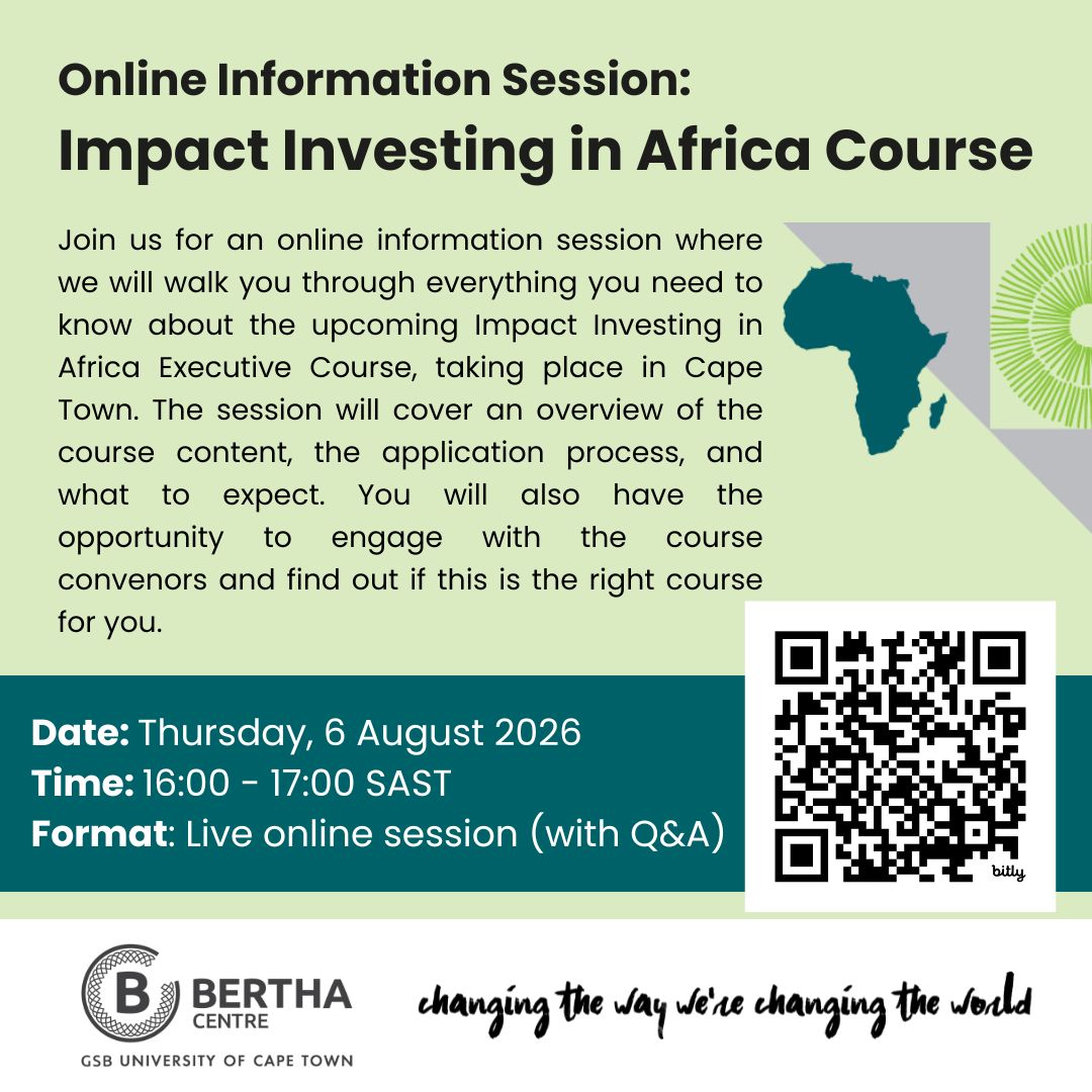 Bertha Centre for Social Innovation and Entrepreneurship ad