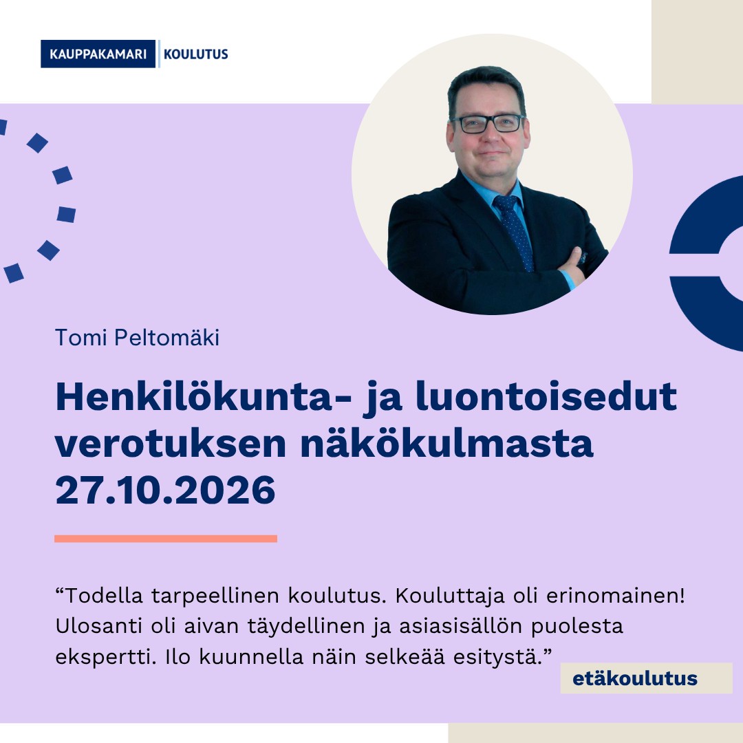 Helsingin seudun kauppakamari - Helsinki Region Chamber of Commerce ad