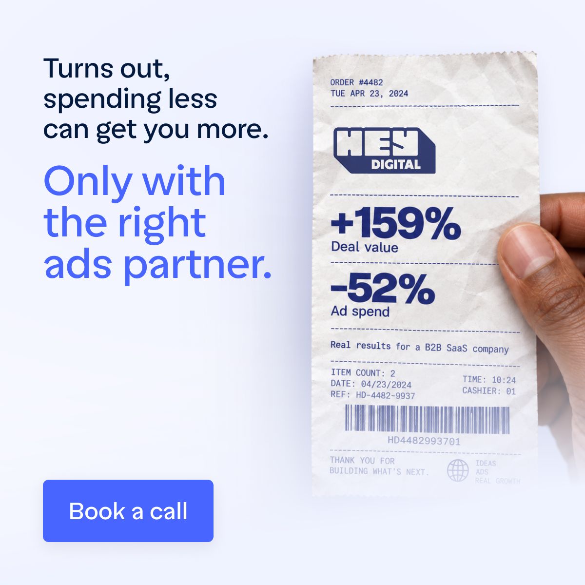 Hey Digital ad