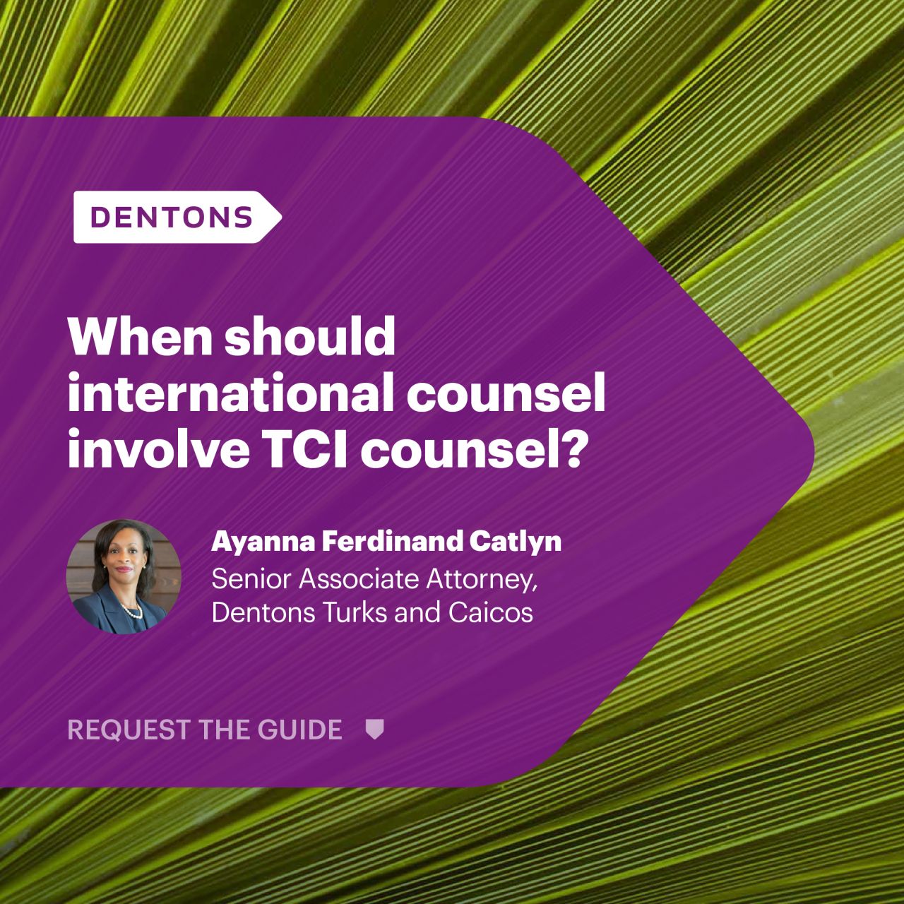 Dentons in the Turks and Caicos Islands (TCI) ad