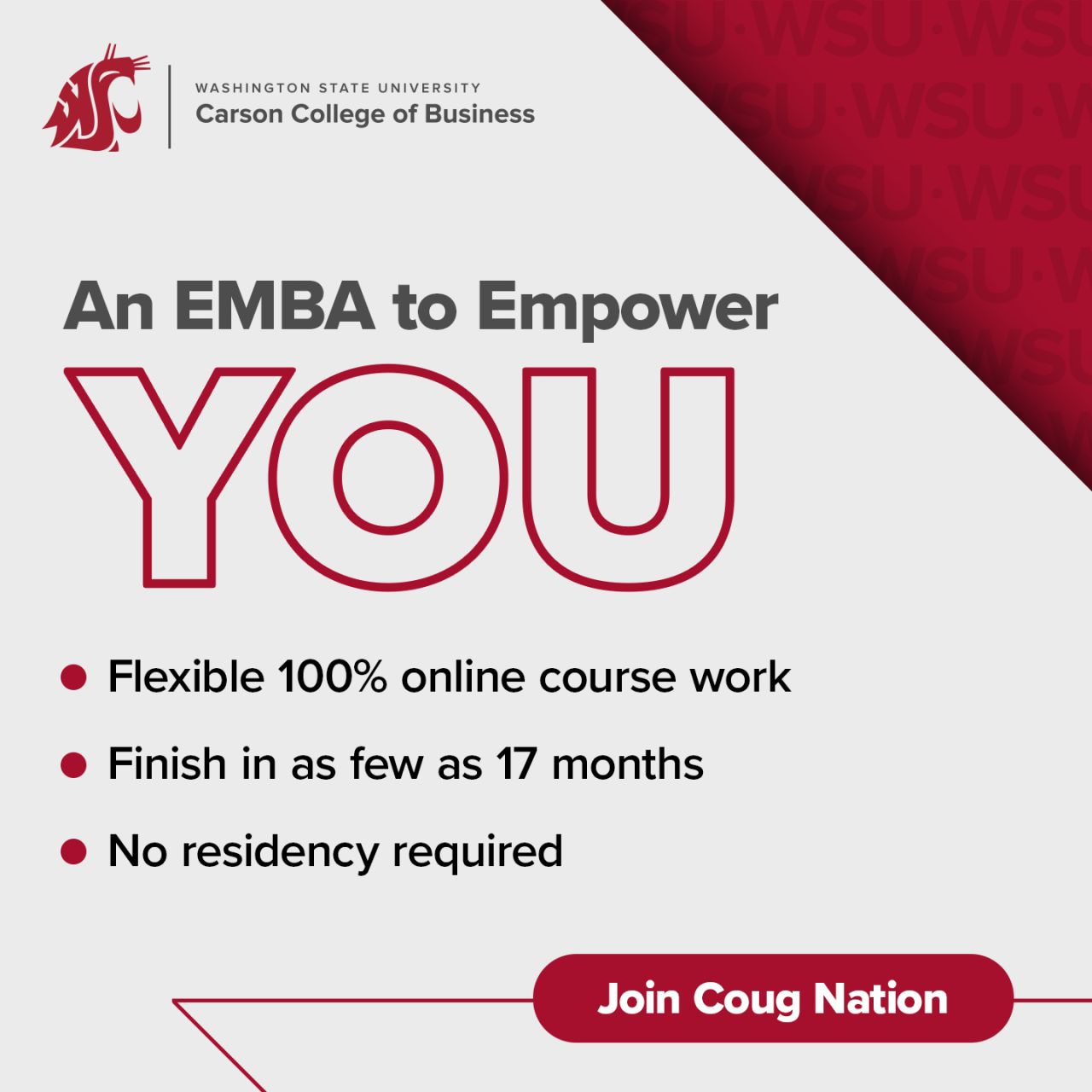 Washington State University Online MBA ad