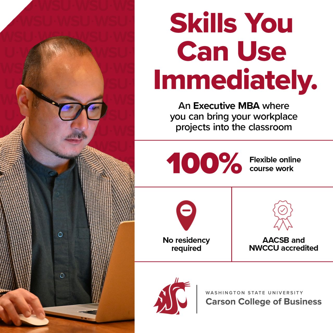 Washington State University Online MBA ad