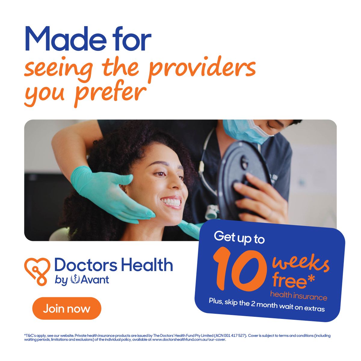 Doctors'​ Health Fund ad