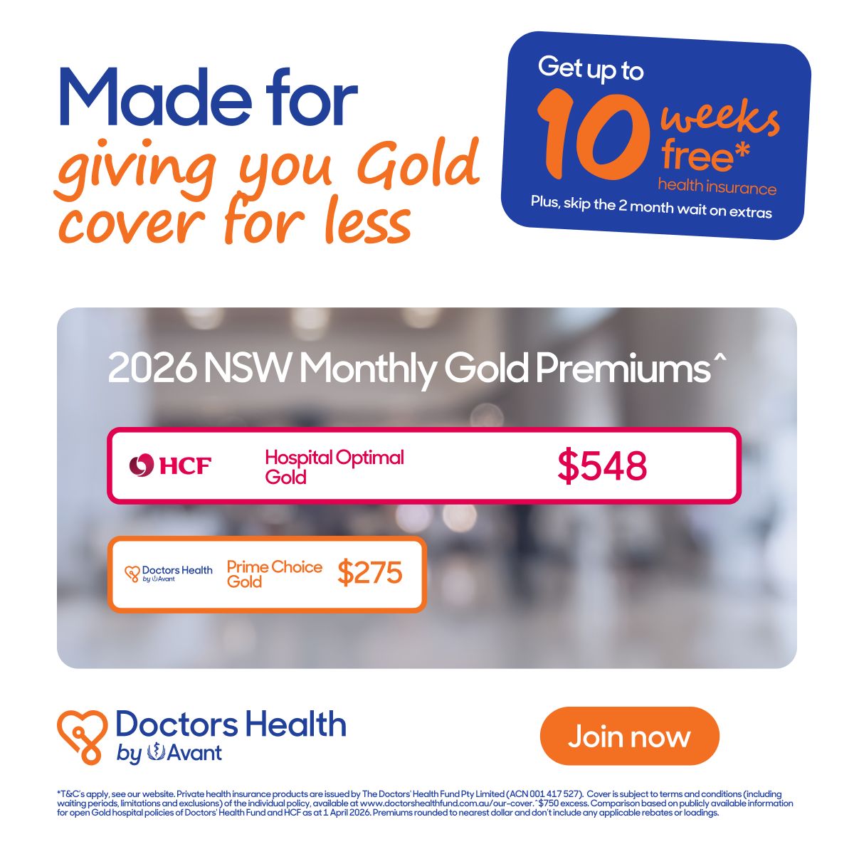 Doctors'​ Health Fund ad