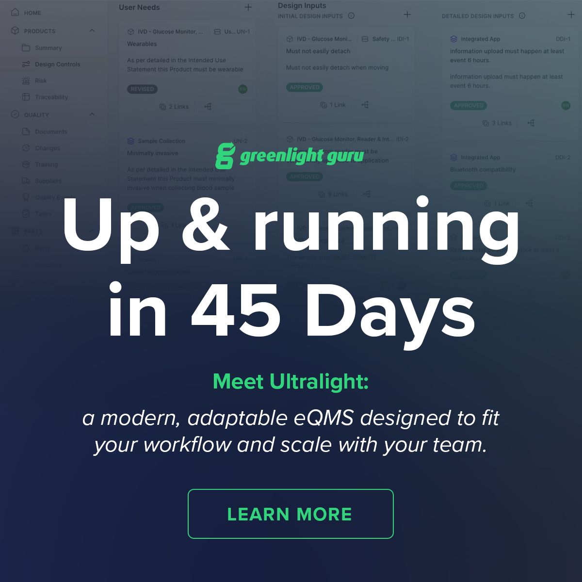 Greenlight Guru ad