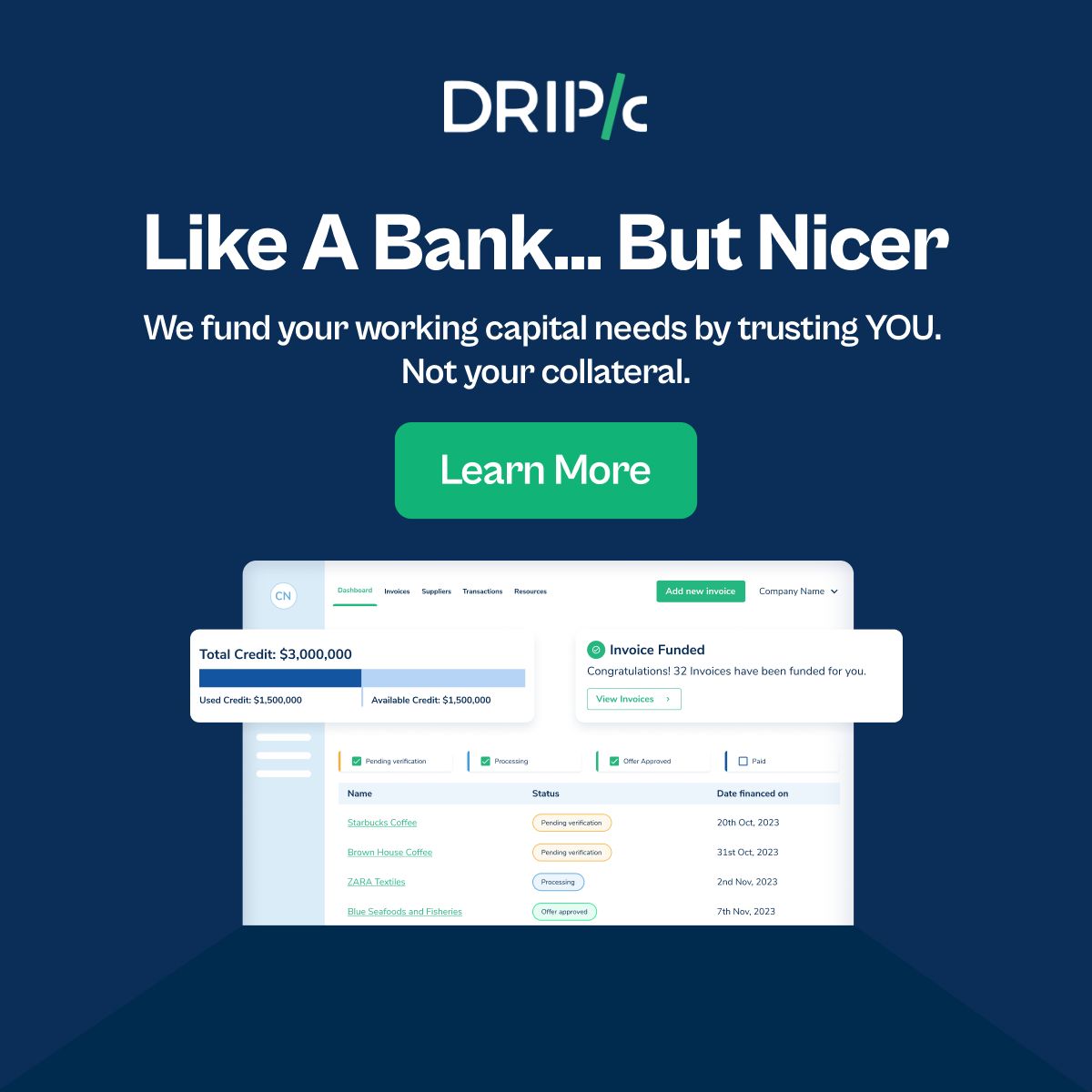 Drip Capital ad