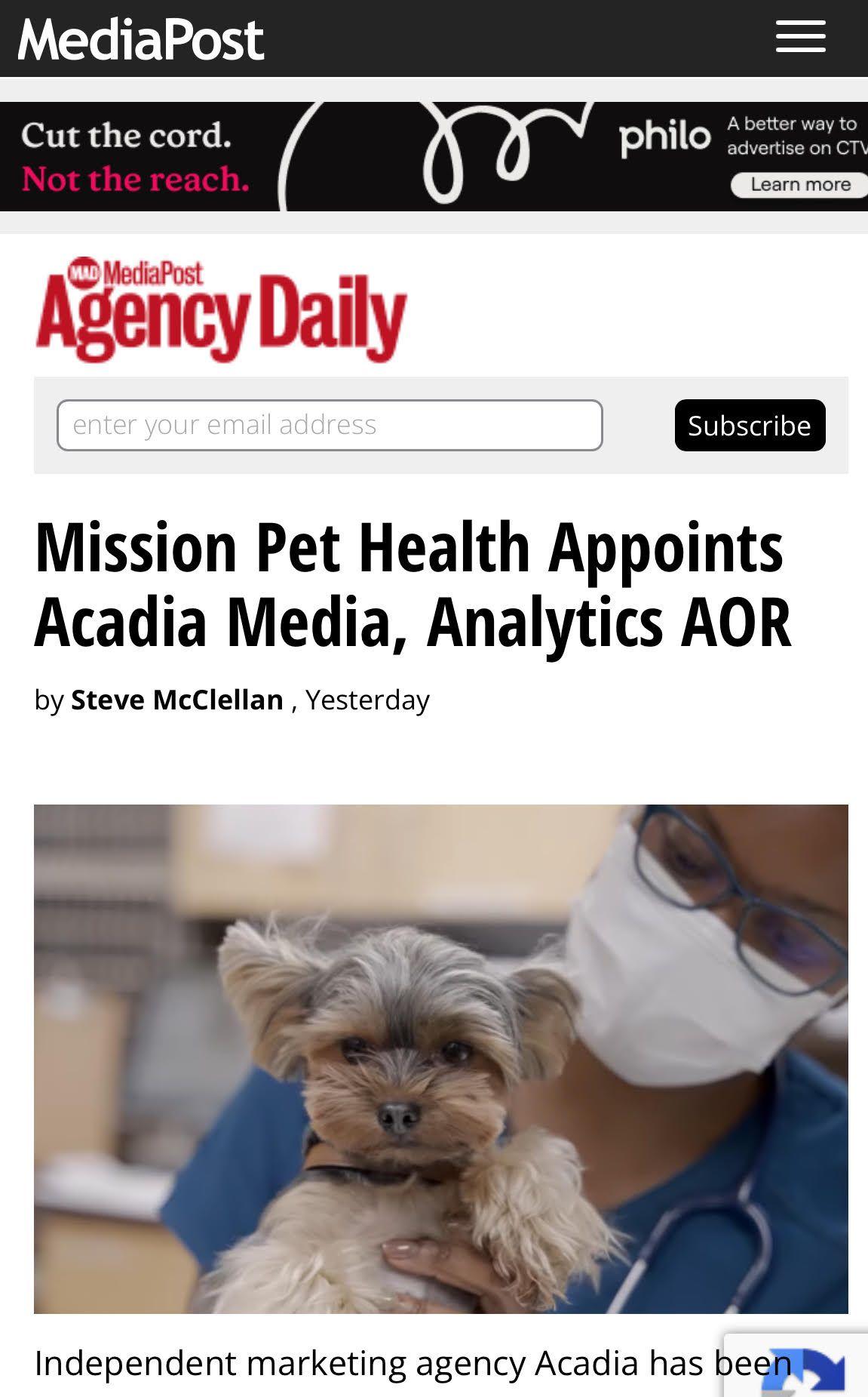 Acadia ad