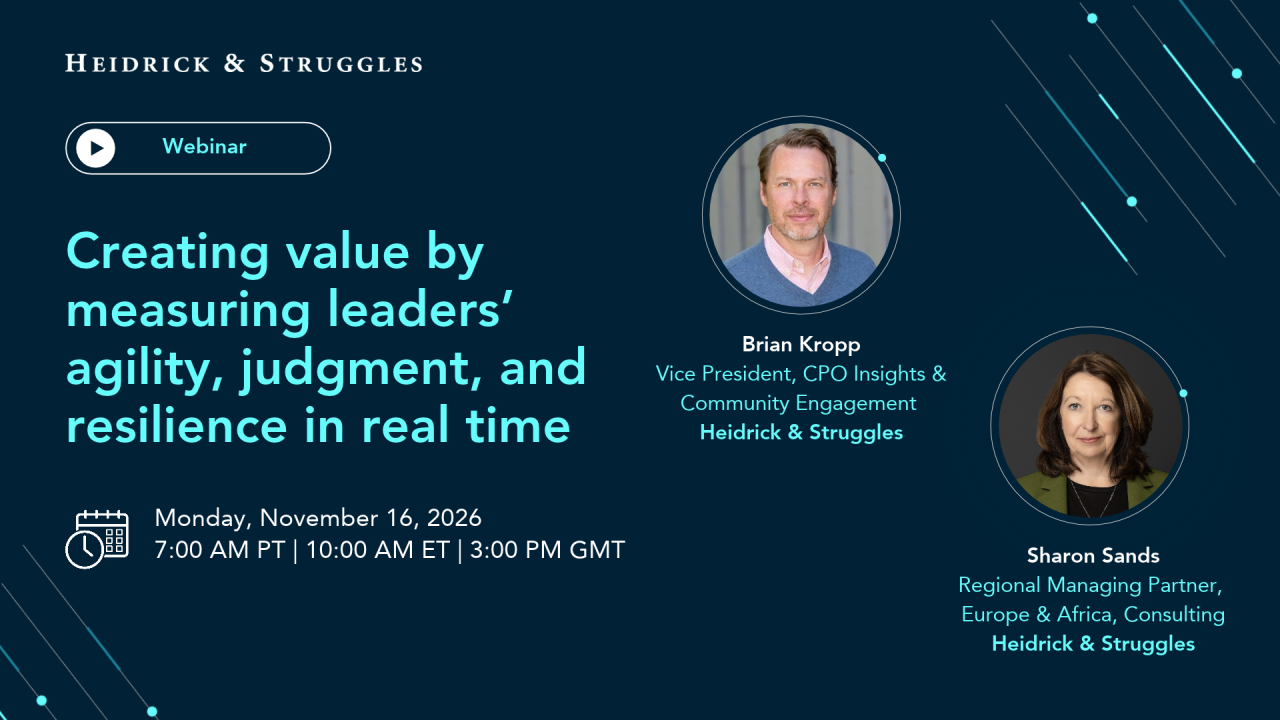Heidrick & Struggles ad