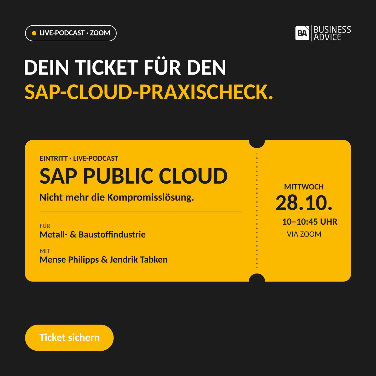 BA Business Advice GmbH ad