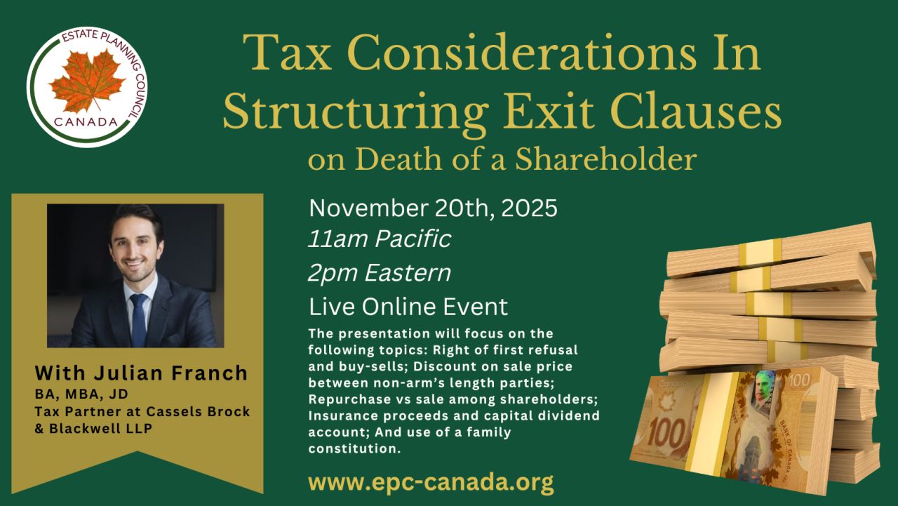 Estate Planning Council of Canada ad