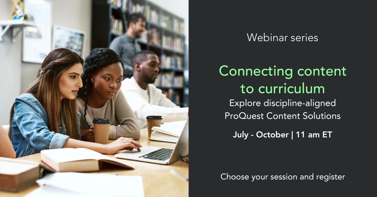 ProQuest, from Clarivate ad