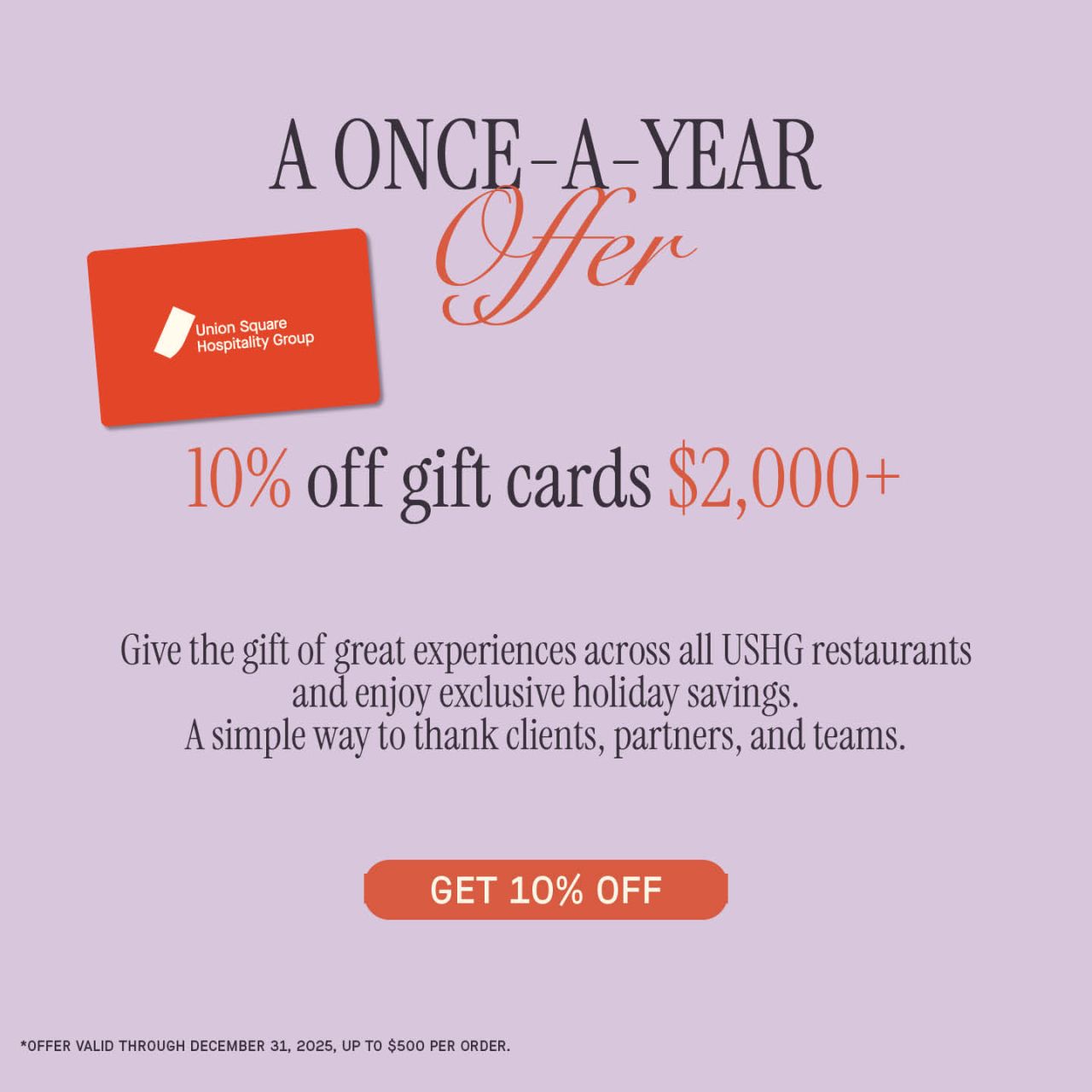 Union Square Hospitality Group ad