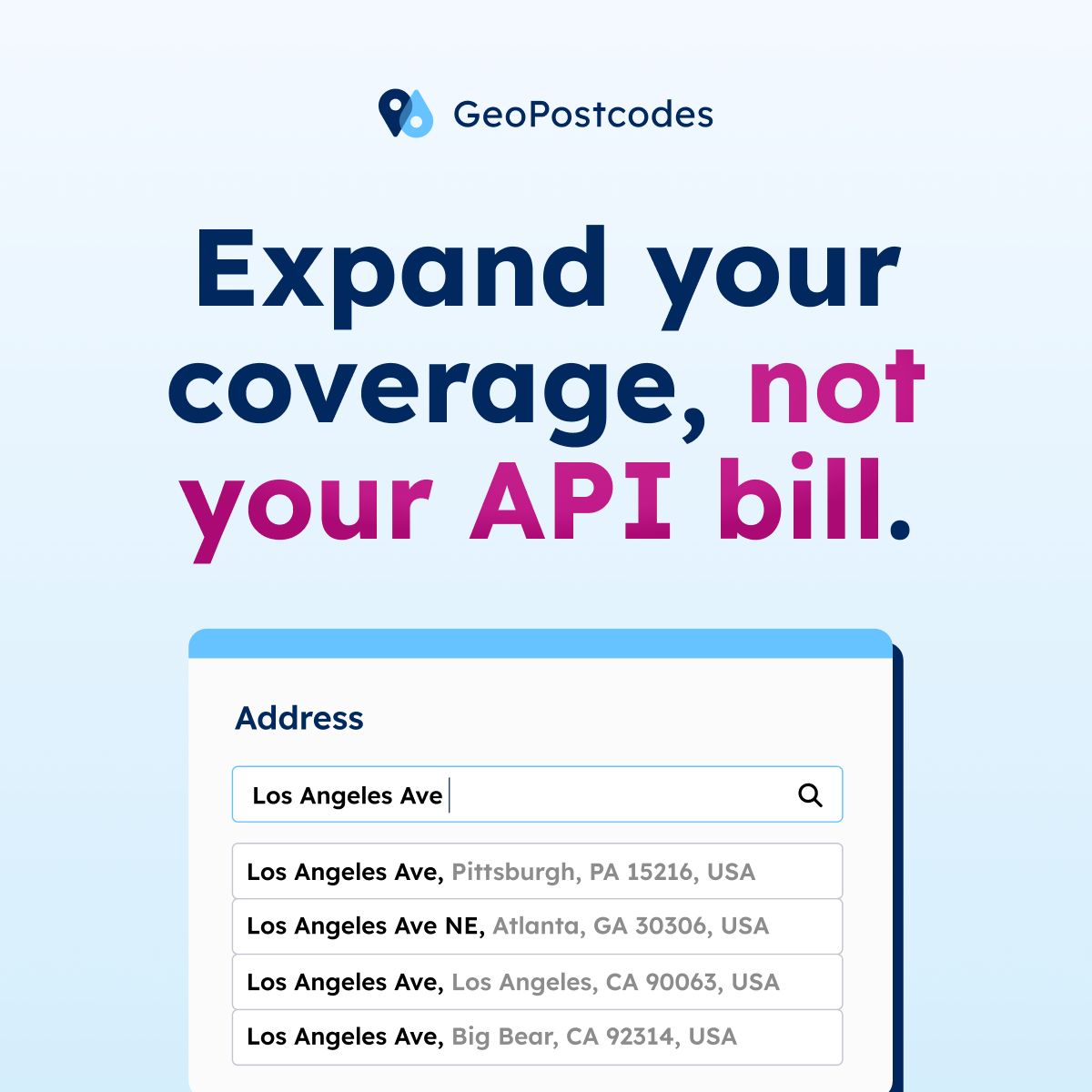 GeoPostcodes ad