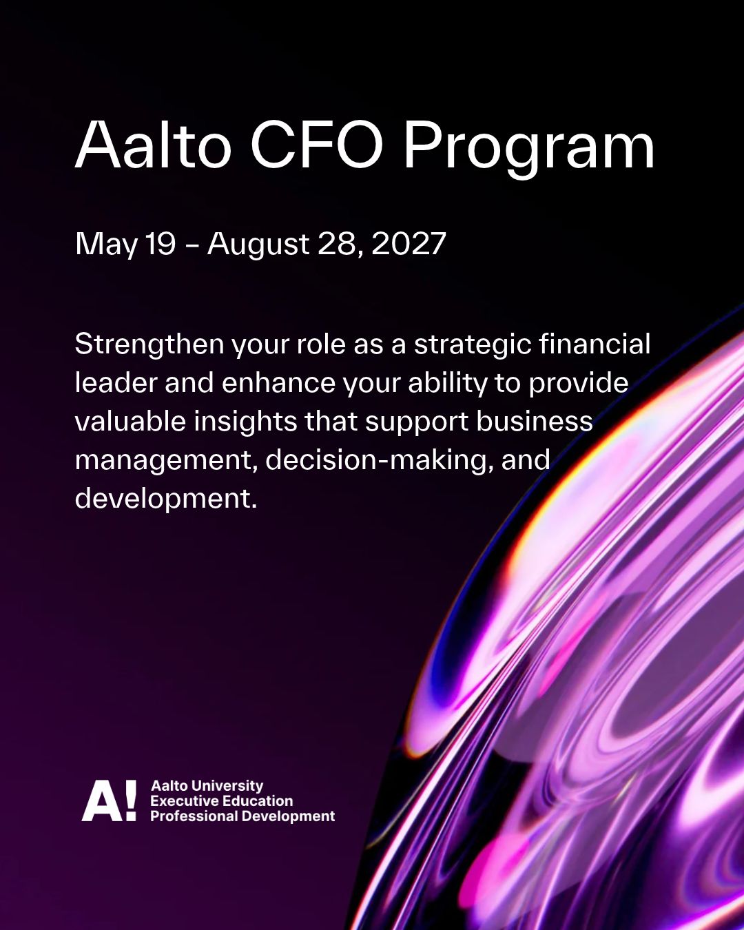 Aalto University Executive Education and Professional Development ad