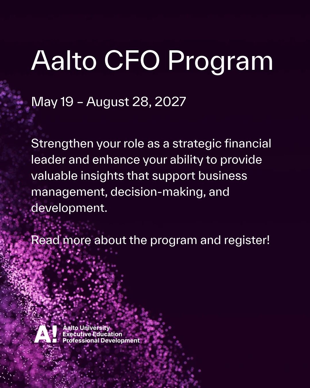 Aalto University Executive Education and Professional Development ad