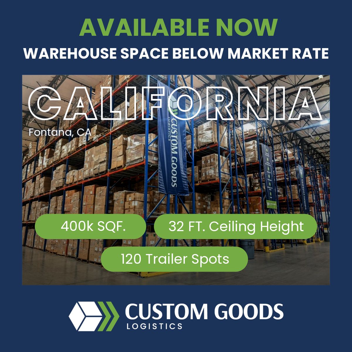 Custom Goods Logistics ad