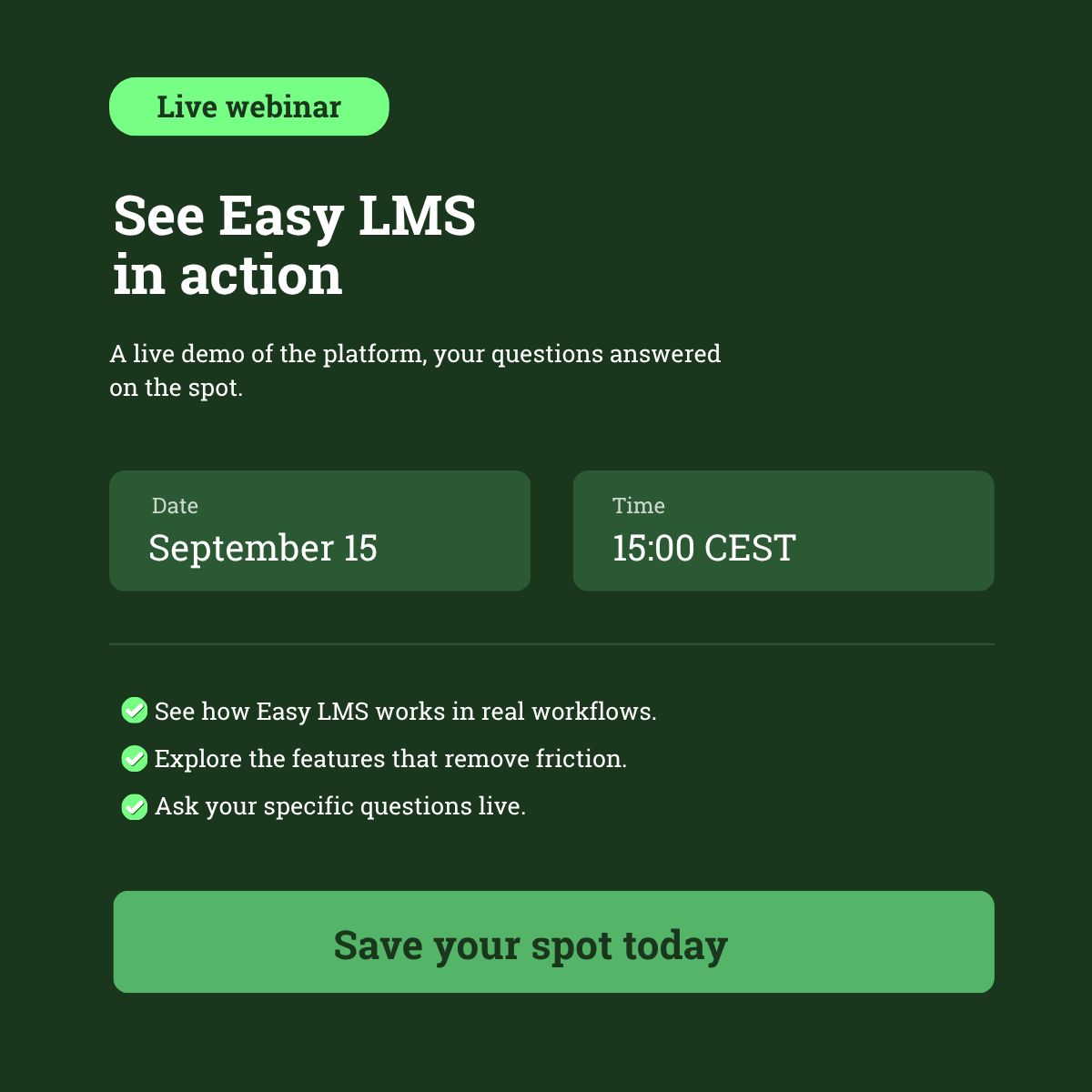 Easy LMS ad
