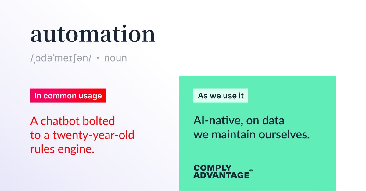 ComplyAdvantage ad