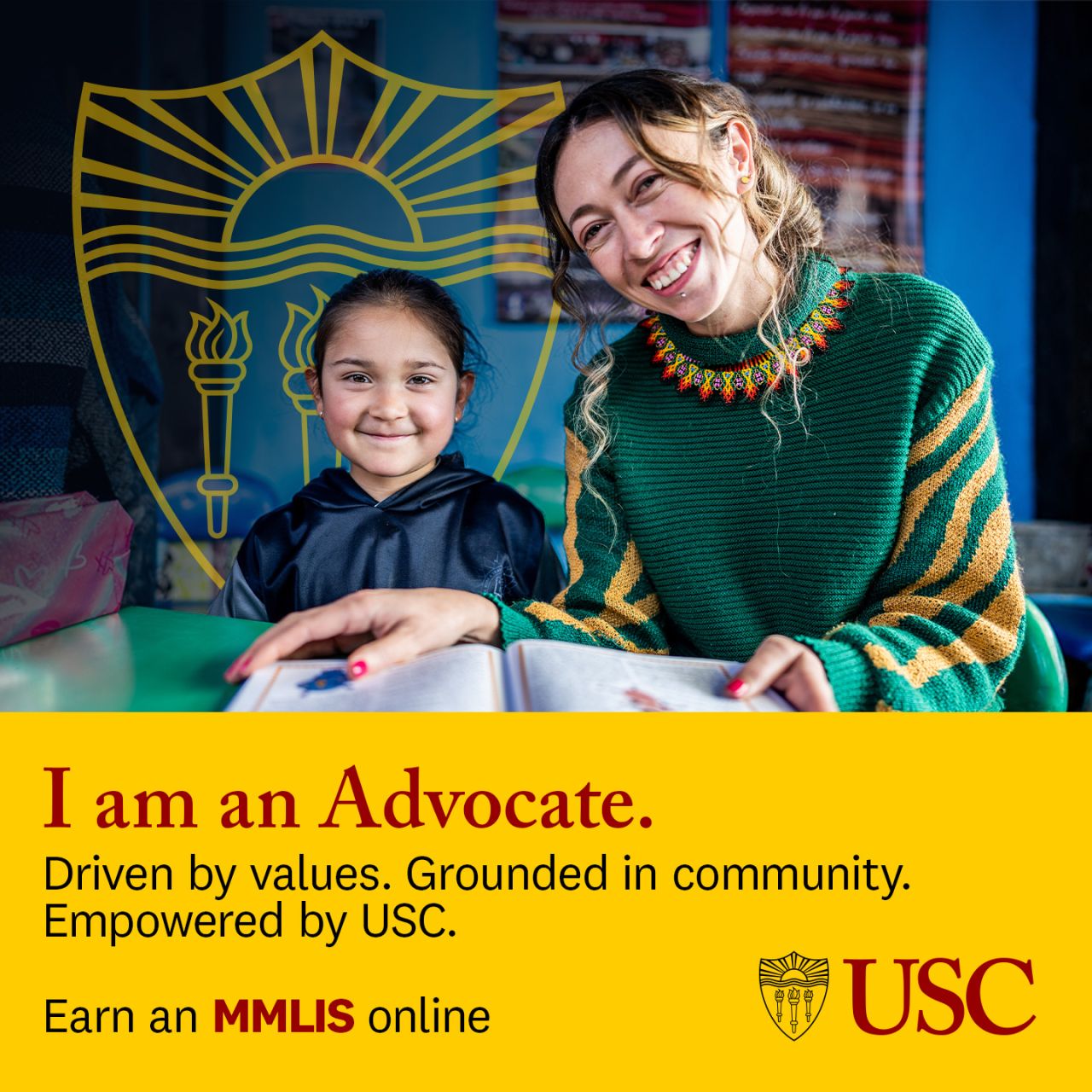 USC Master of Management in Library and Information Science ad