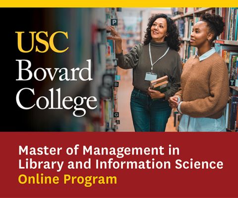 USC Master of Management in Library and Information Science ad