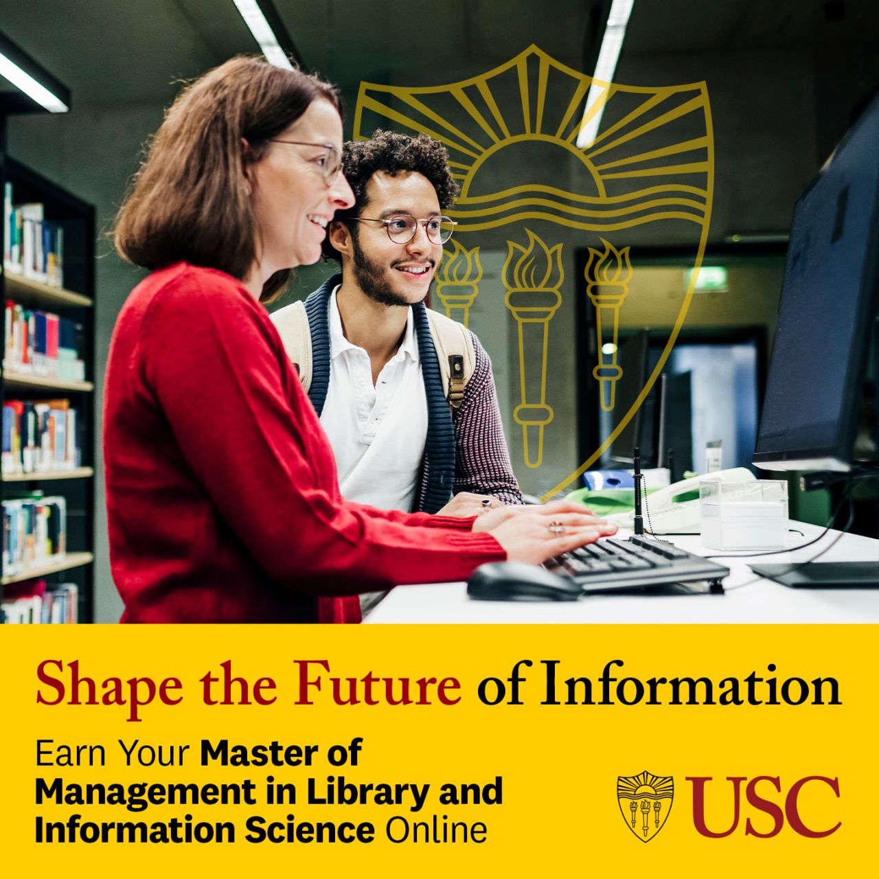 USC Master of Management in Library and Information Science ad