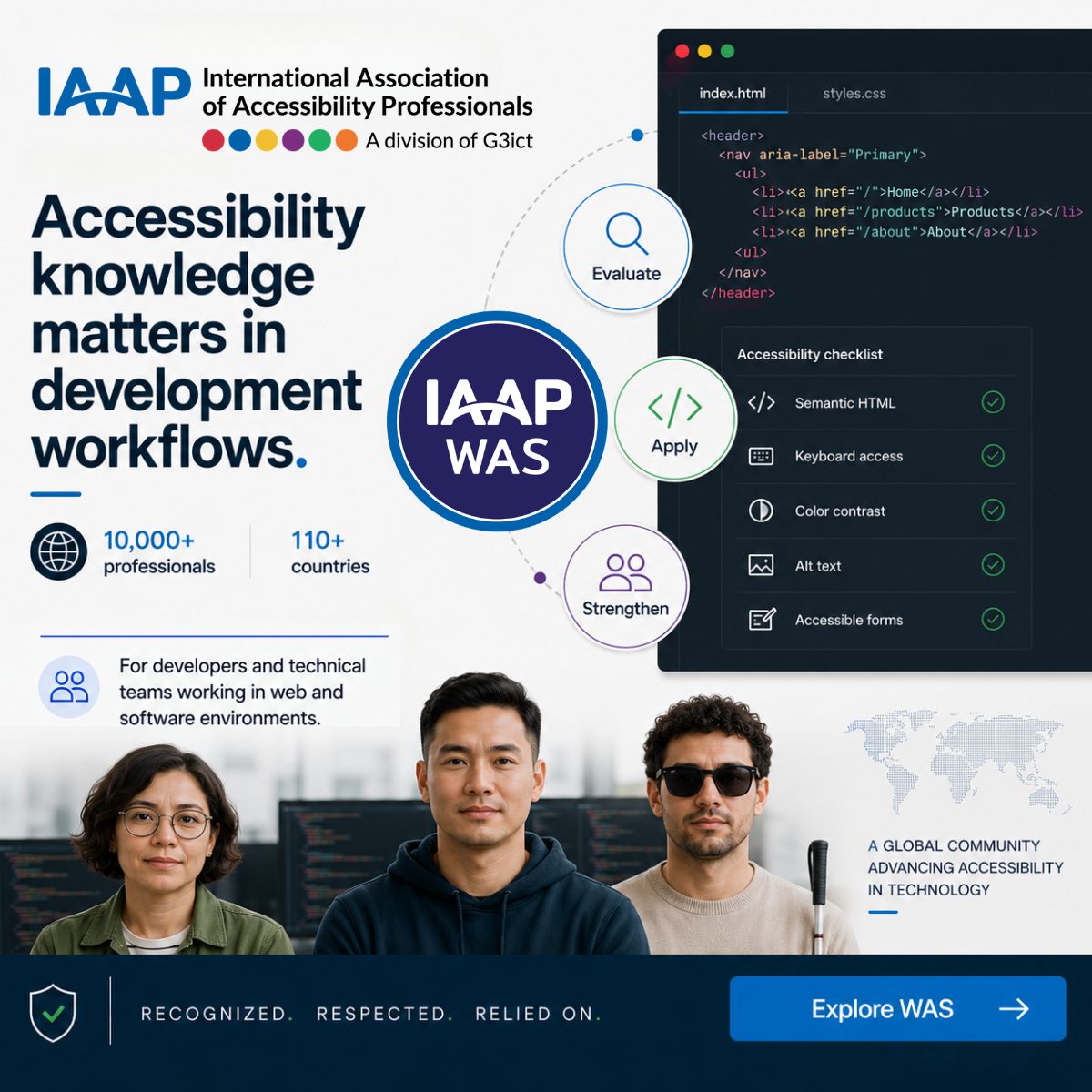 IAAP - International Association of Accessibility Professionals ad