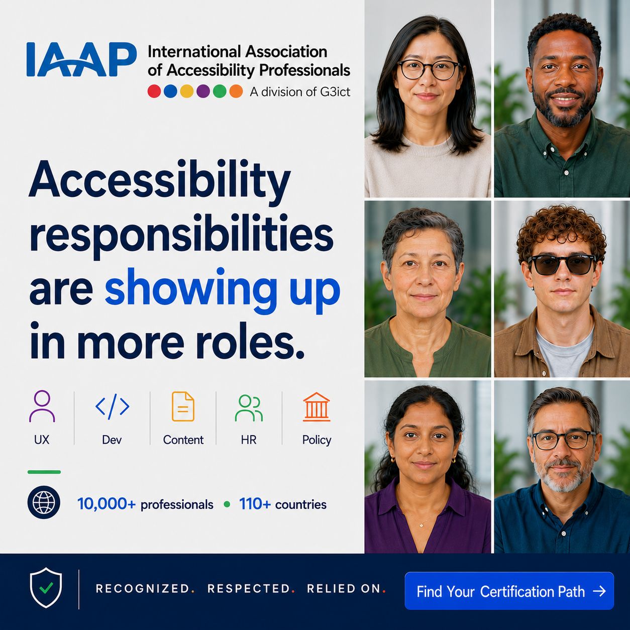 IAAP - International Association of Accessibility Professionals ad