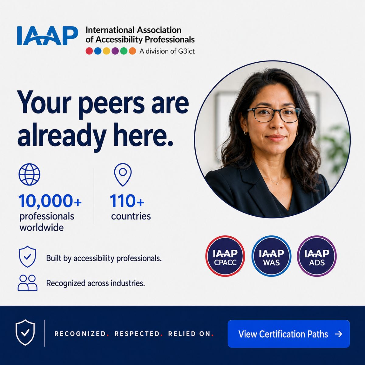 IAAP - International Association of Accessibility Professionals ad