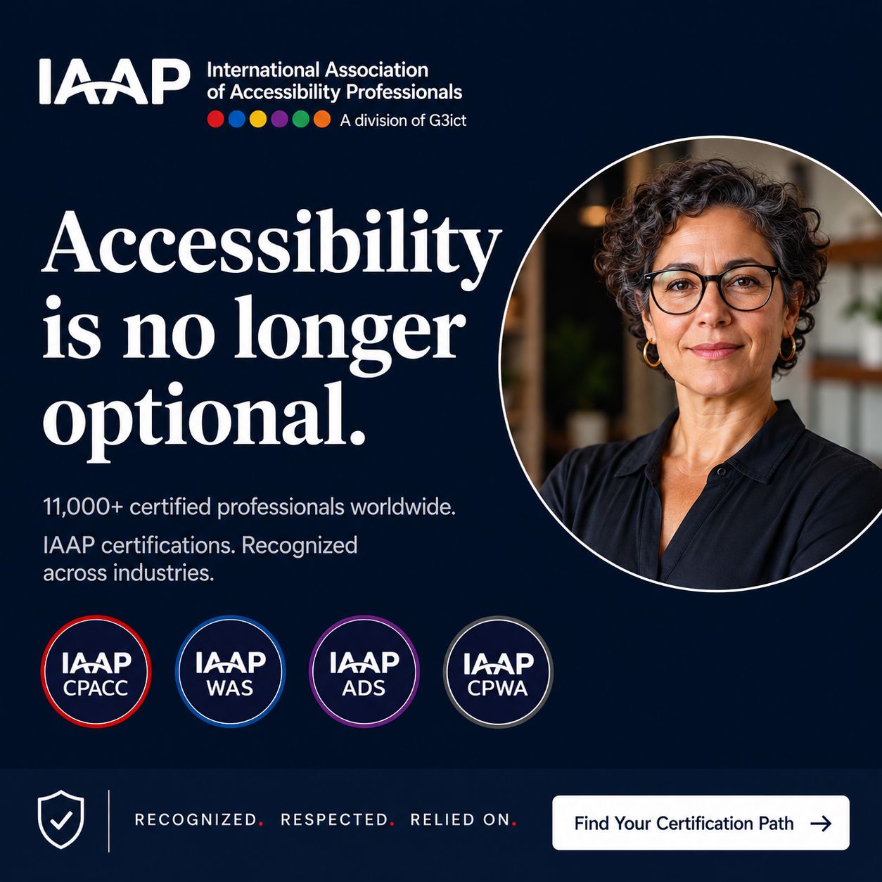IAAP - International Association of Accessibility Professionals ad