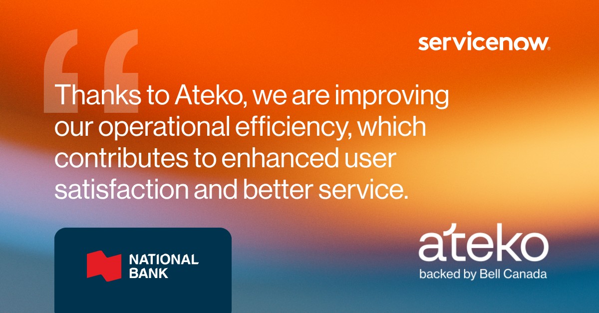Ateko, backed by Bell Canada ad