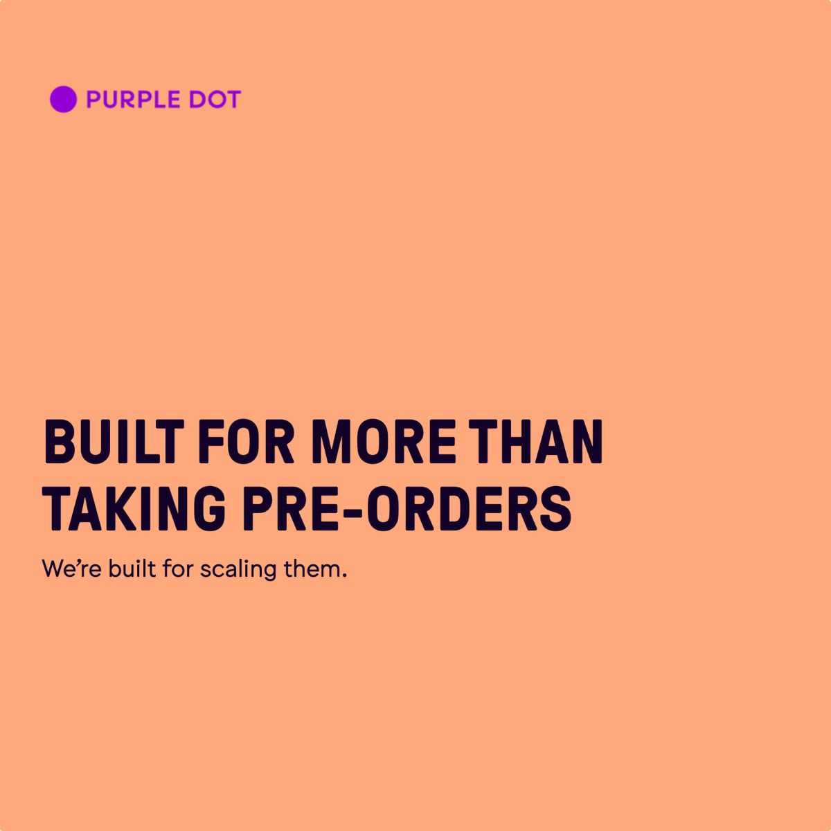 Purple Dot - The Pre-Commerce Company ad