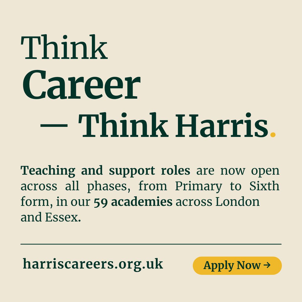 Harris Federation ad