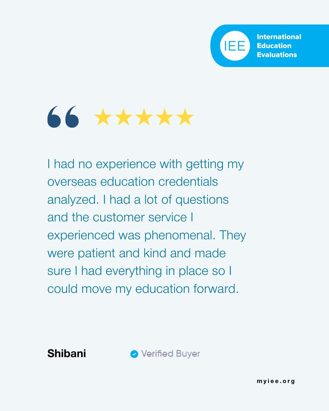International Education Evaluations ad